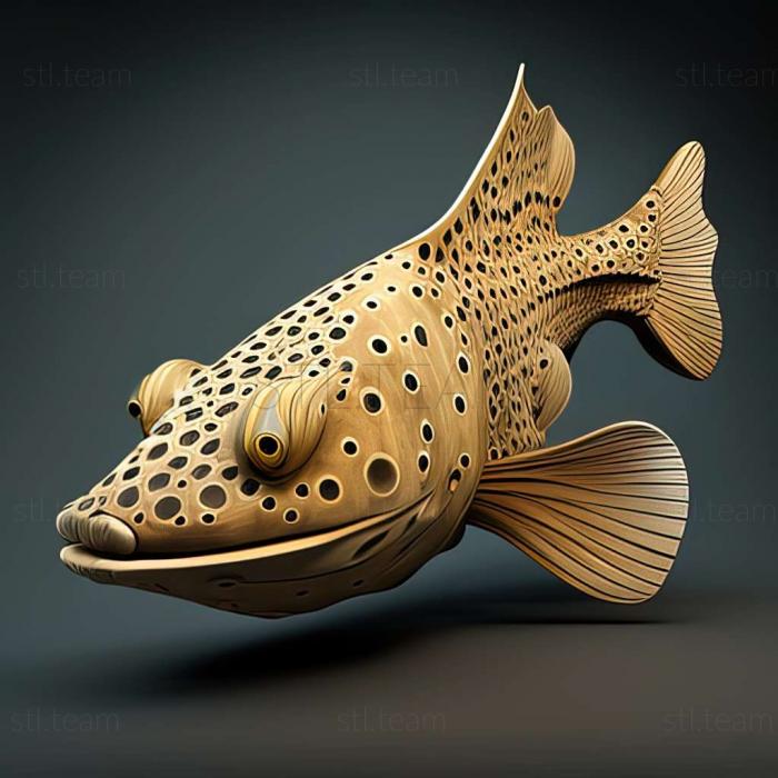 3D модель Риба сом леопардовий (STL)